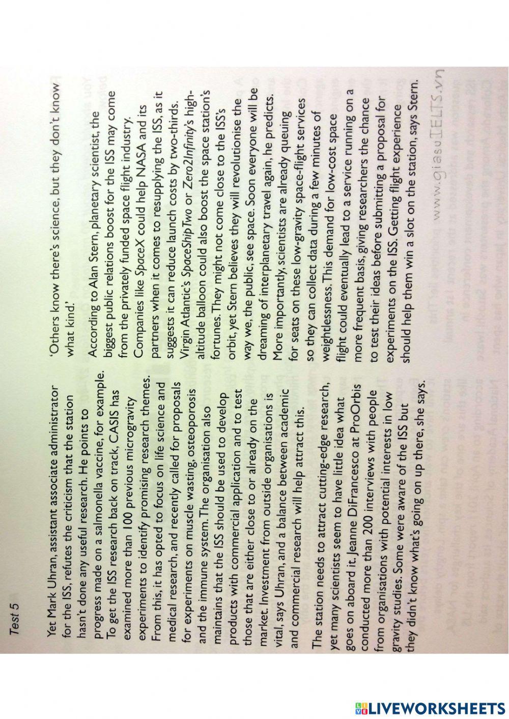 Official Test 05 - Reading 03