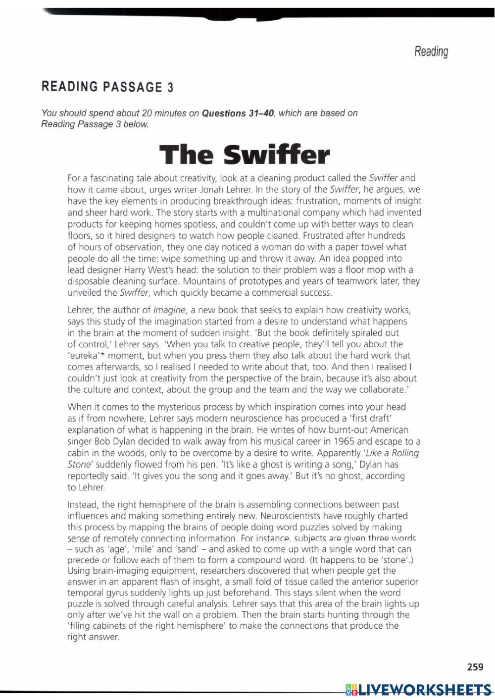 Official Test 06 - Reading 03