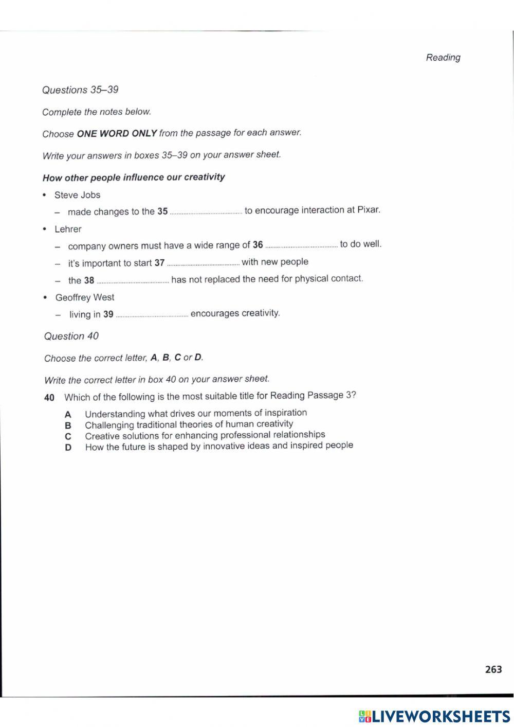 Official Test 06 - Reading 03