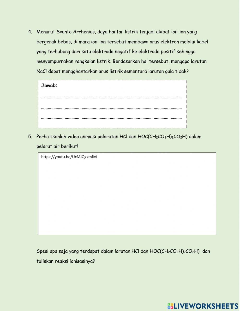 Penyebab Daya Hantar Listrik Larutan