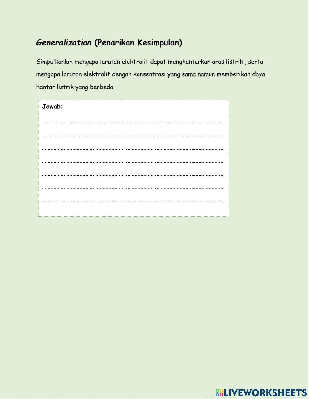 Penyebab Daya Hantar Listrik Larutan