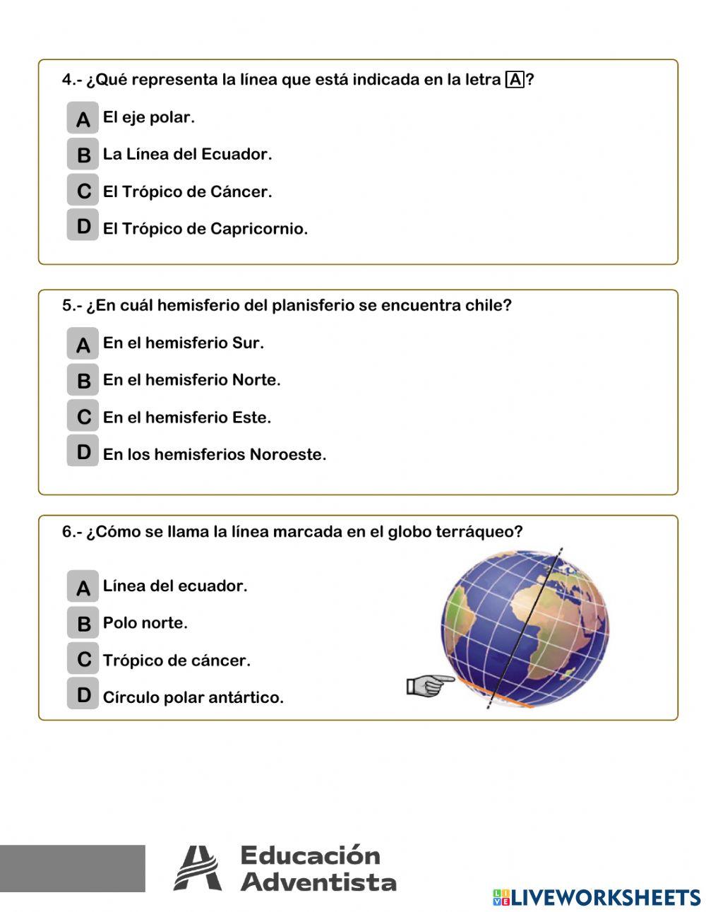 Evaluación de Historia y Geografía