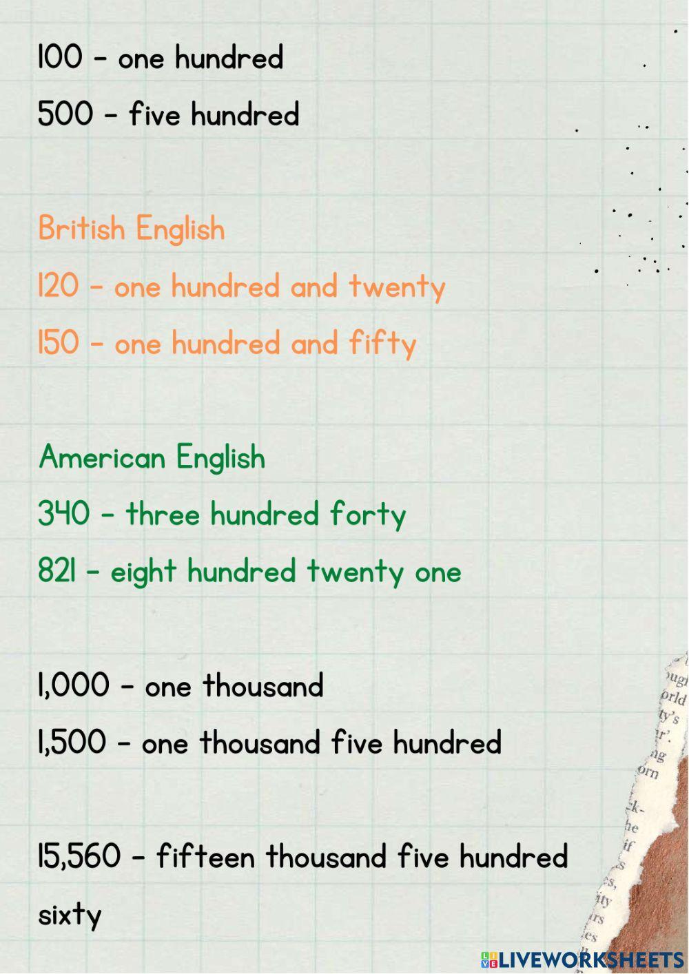 Food Containers + Numbers