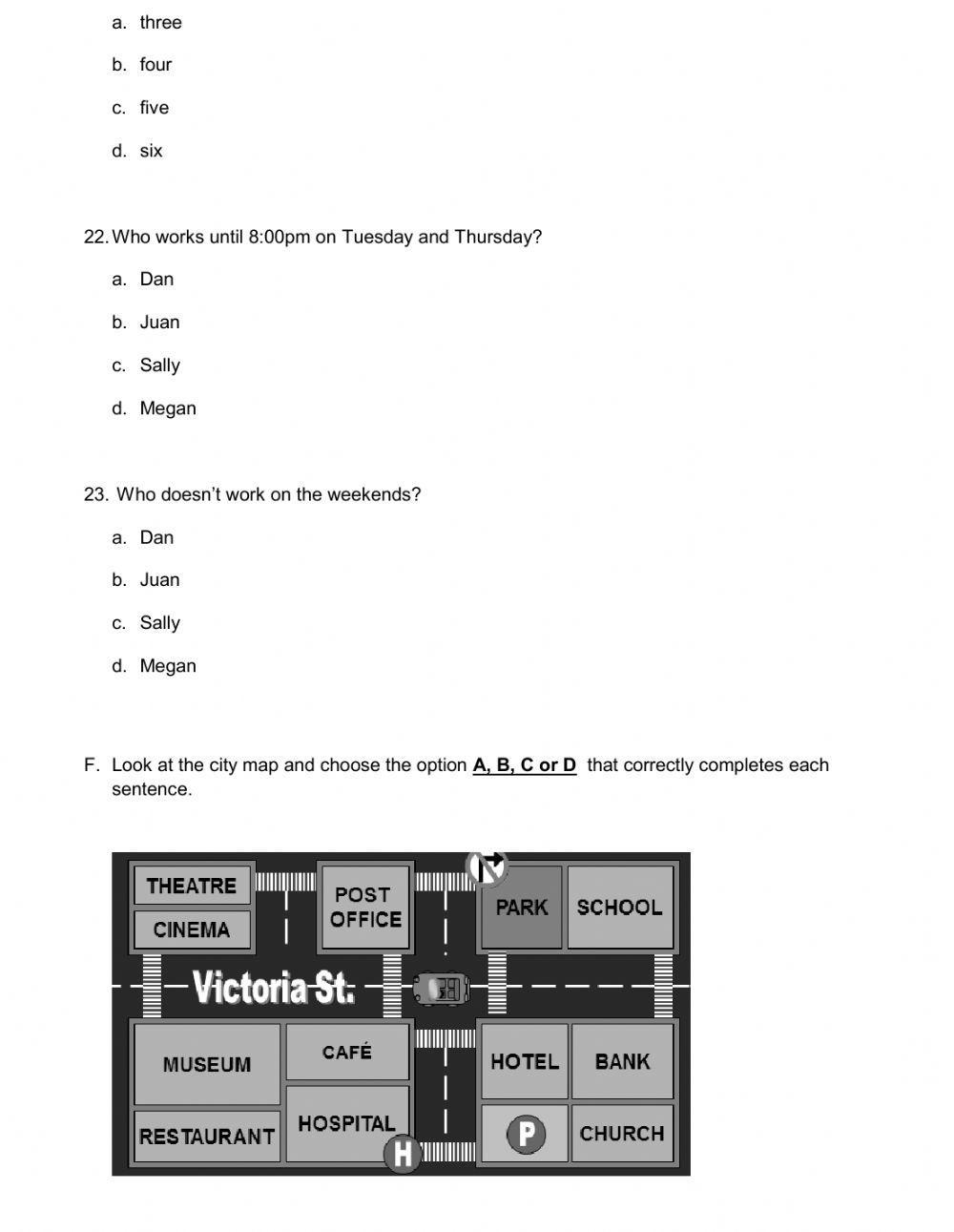 WRITING PLACEMENT TEST 2022