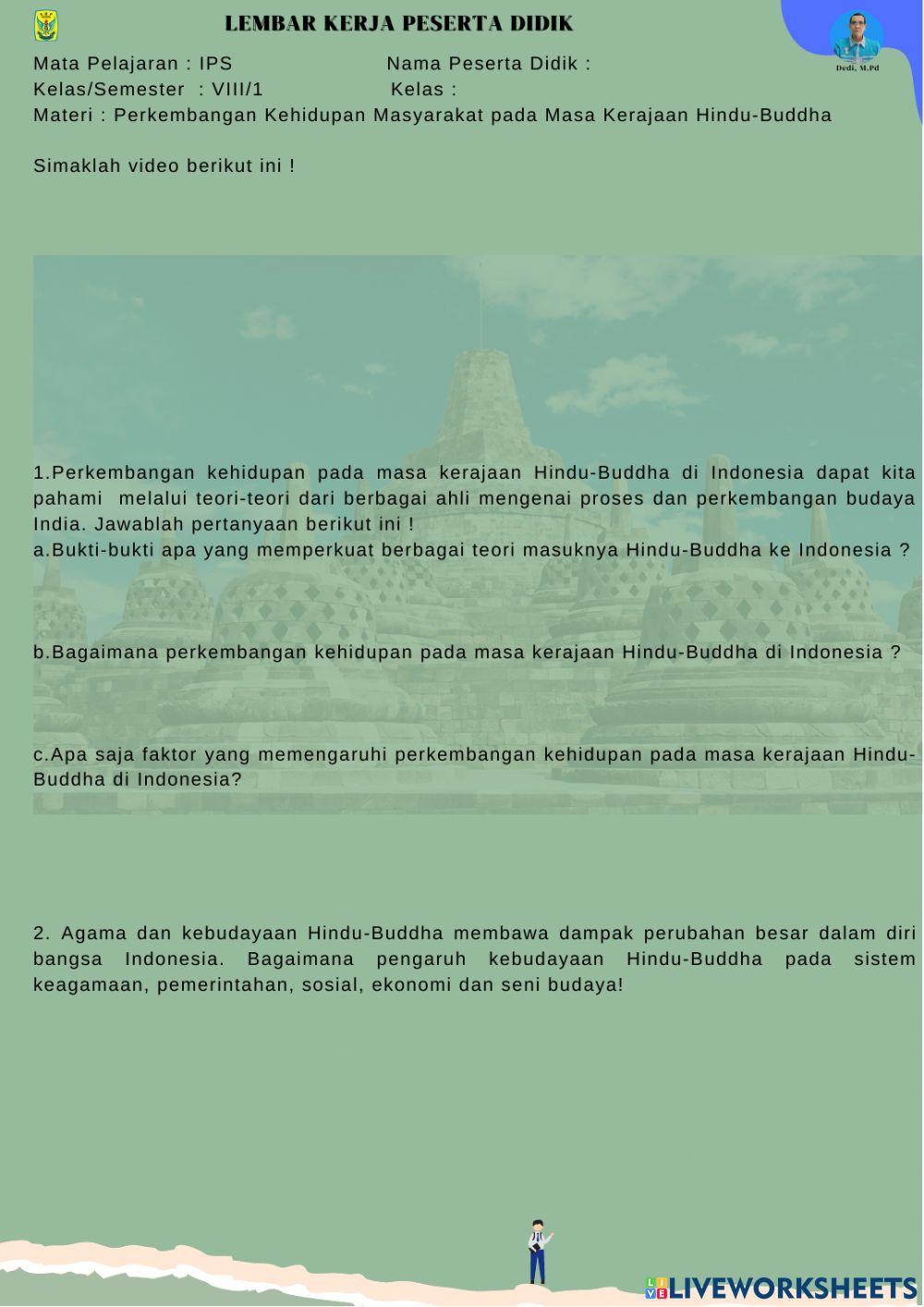 Perkembangan mas hindi-buddha