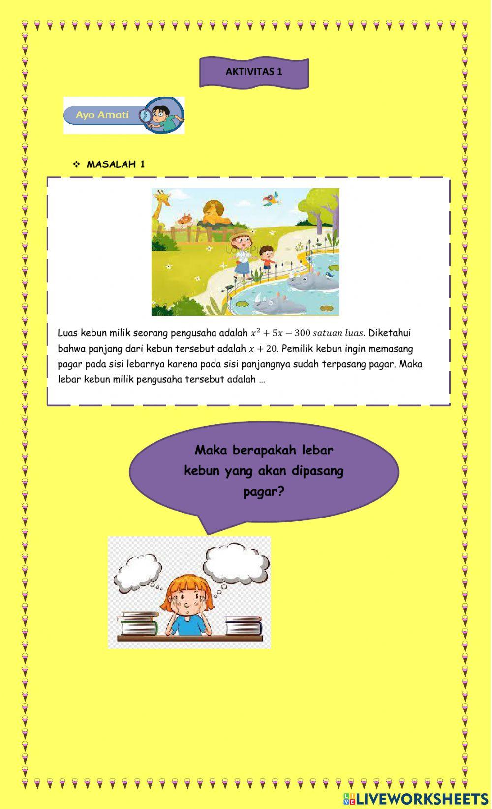 Operasi pembagian bentuk aljabar