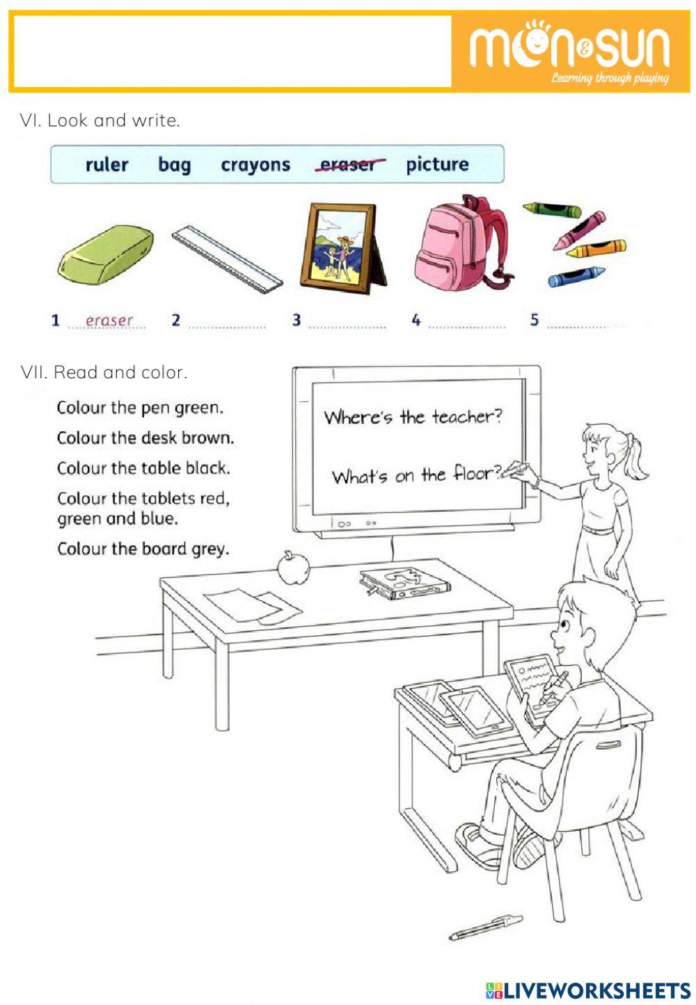 Phonic 2 - review school things