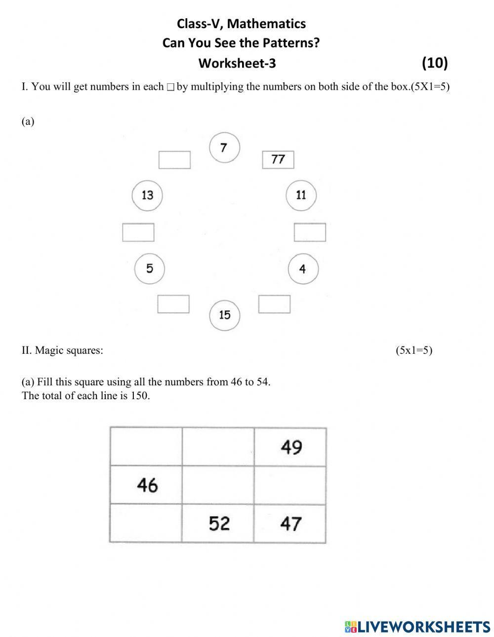 Class-5, Mathematics, Can You See the Patterns?