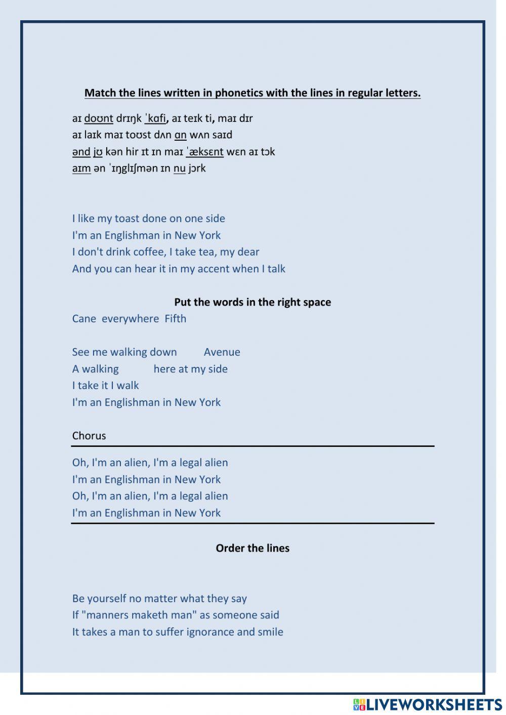 Englishman in New York