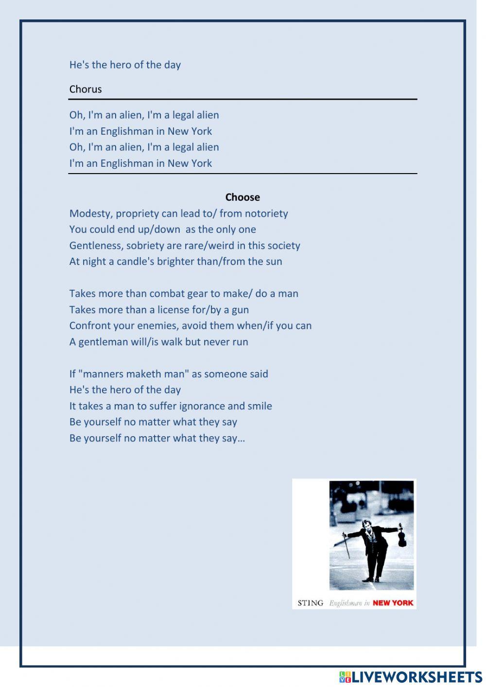 Englishman in New York