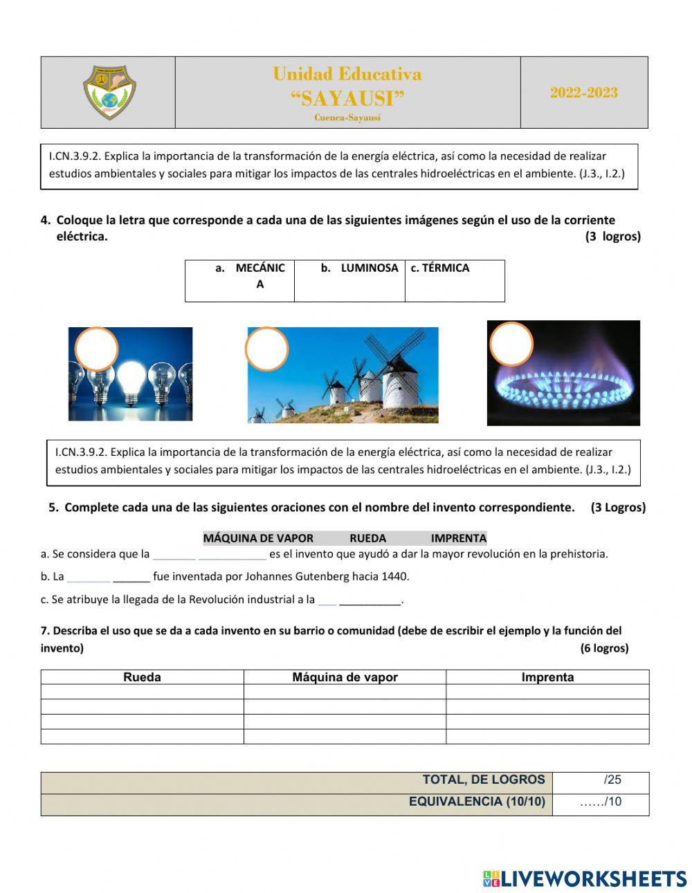 Diagnóstico Ciencias Naturales 8
