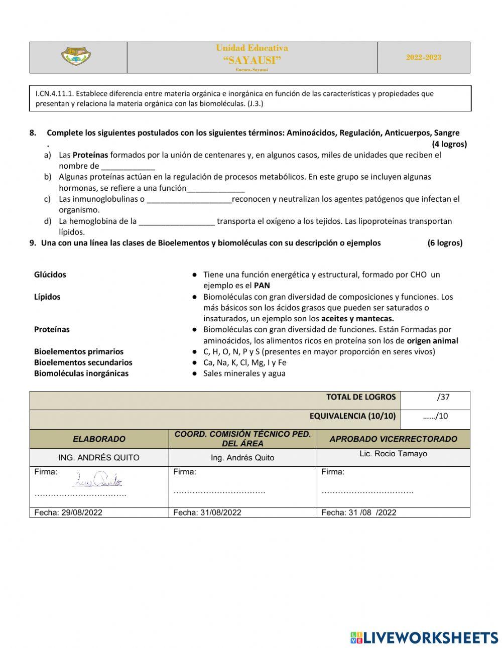 Diagnóstico Ciencias Naturales9