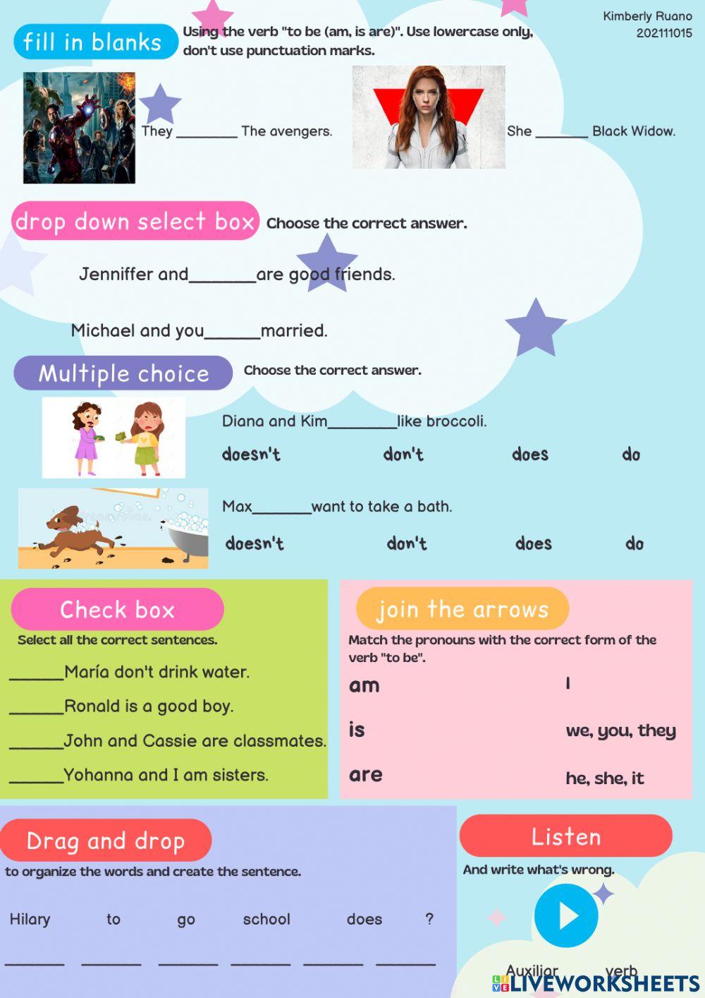 Simple present and verb to be