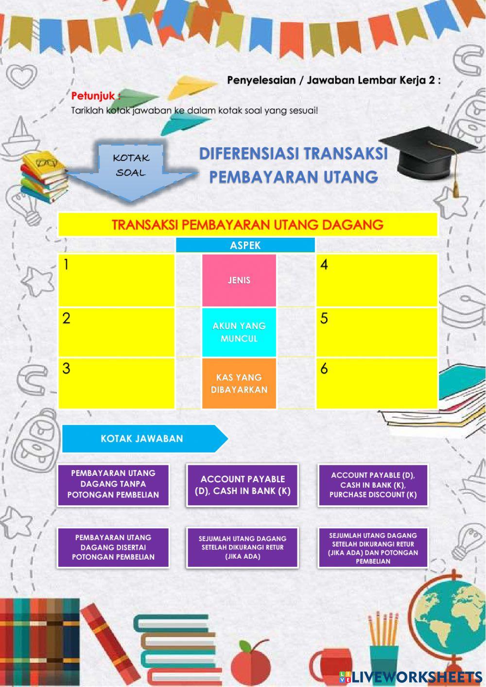 LK 2 -Jenis Transaksi Pembayaran Utang