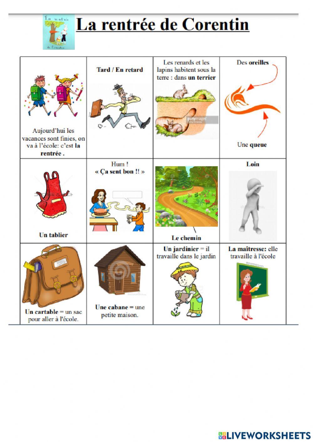 La rentrée de Corentin