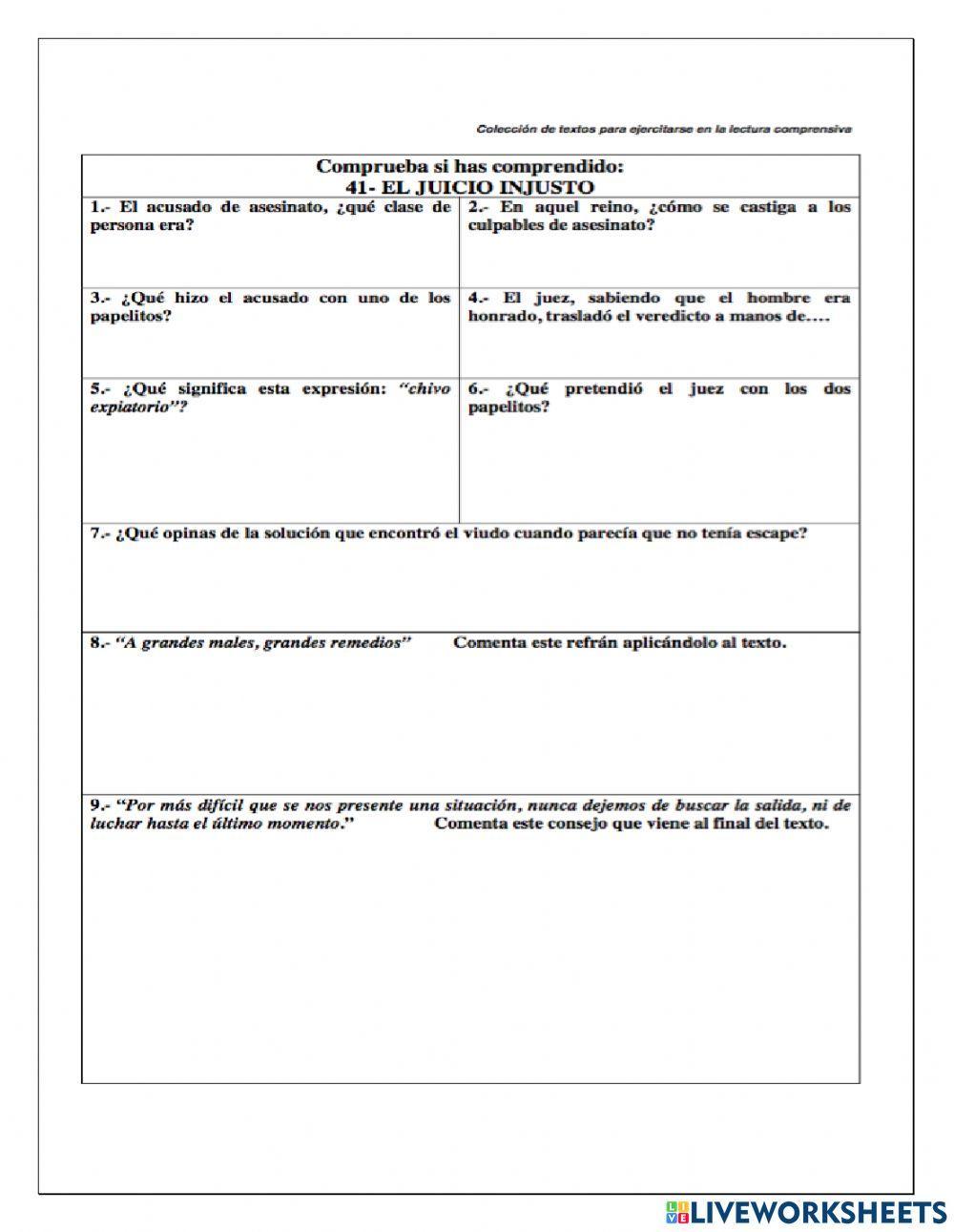 Comprensión Lectora