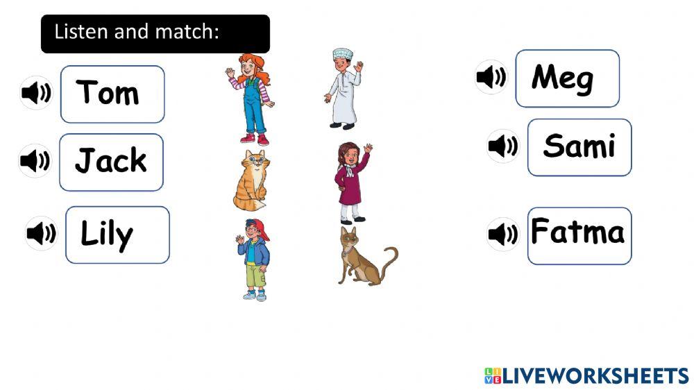 Saih Al-Shamikhat School 1A unit1 characters