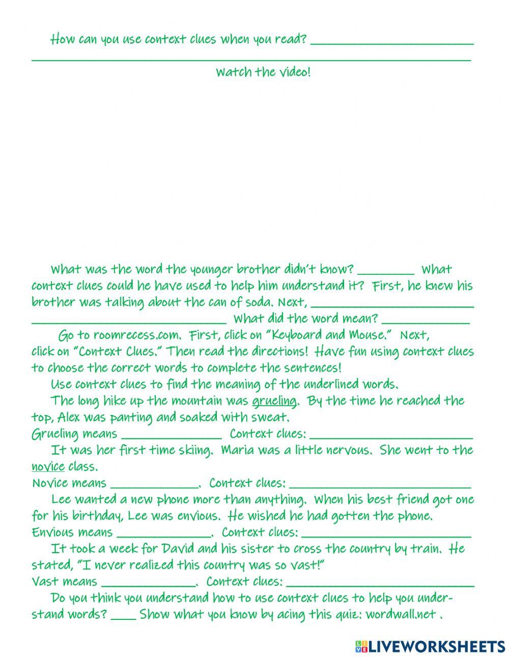 Context Clues Introduction