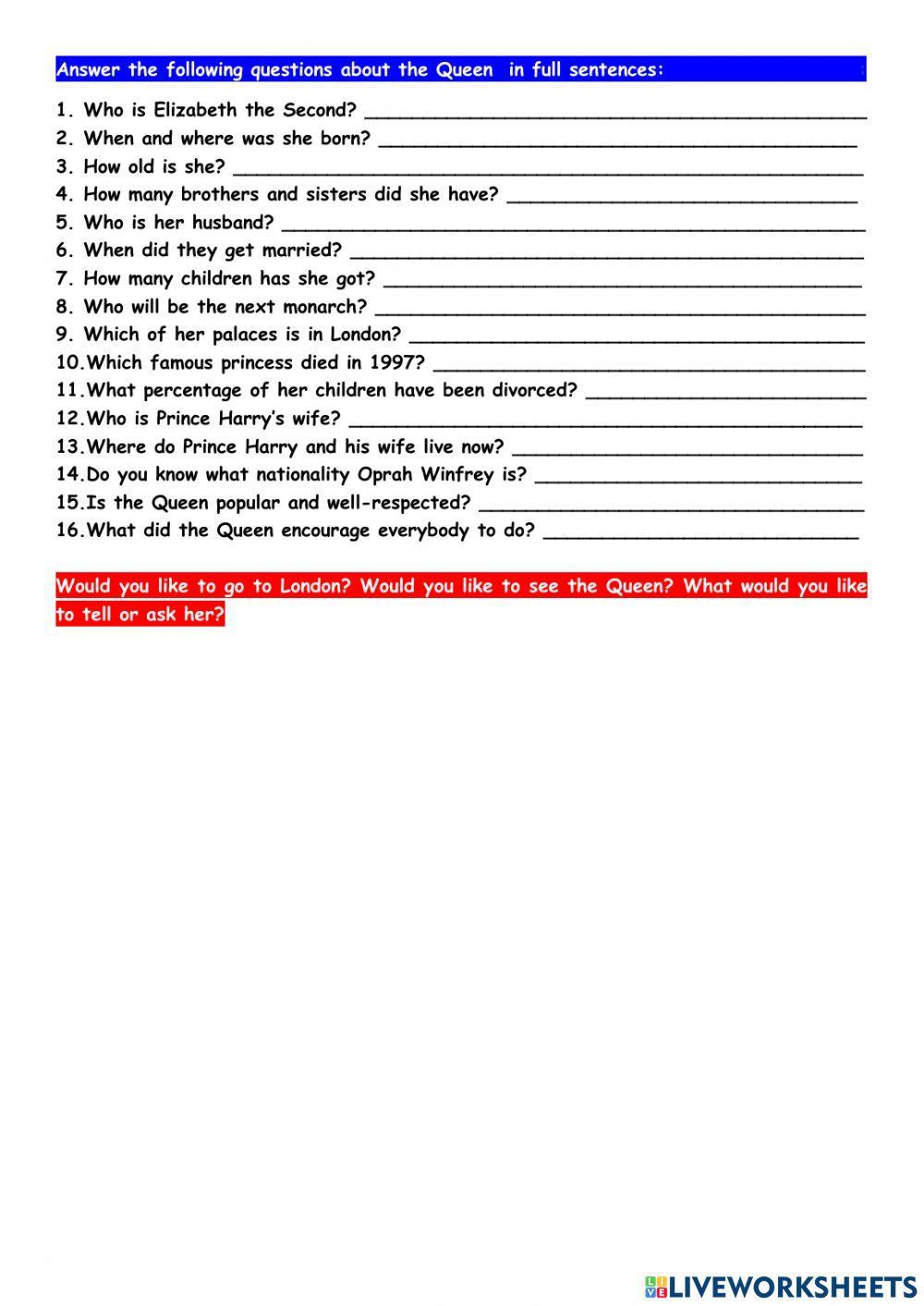 Elizabeth the second