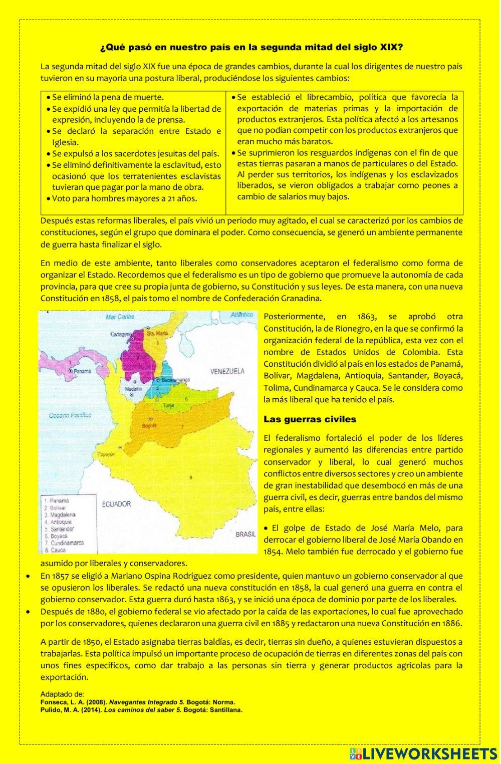 ¿Qué pasó en nuestro país en la segunda mitad del siglo XIX?
