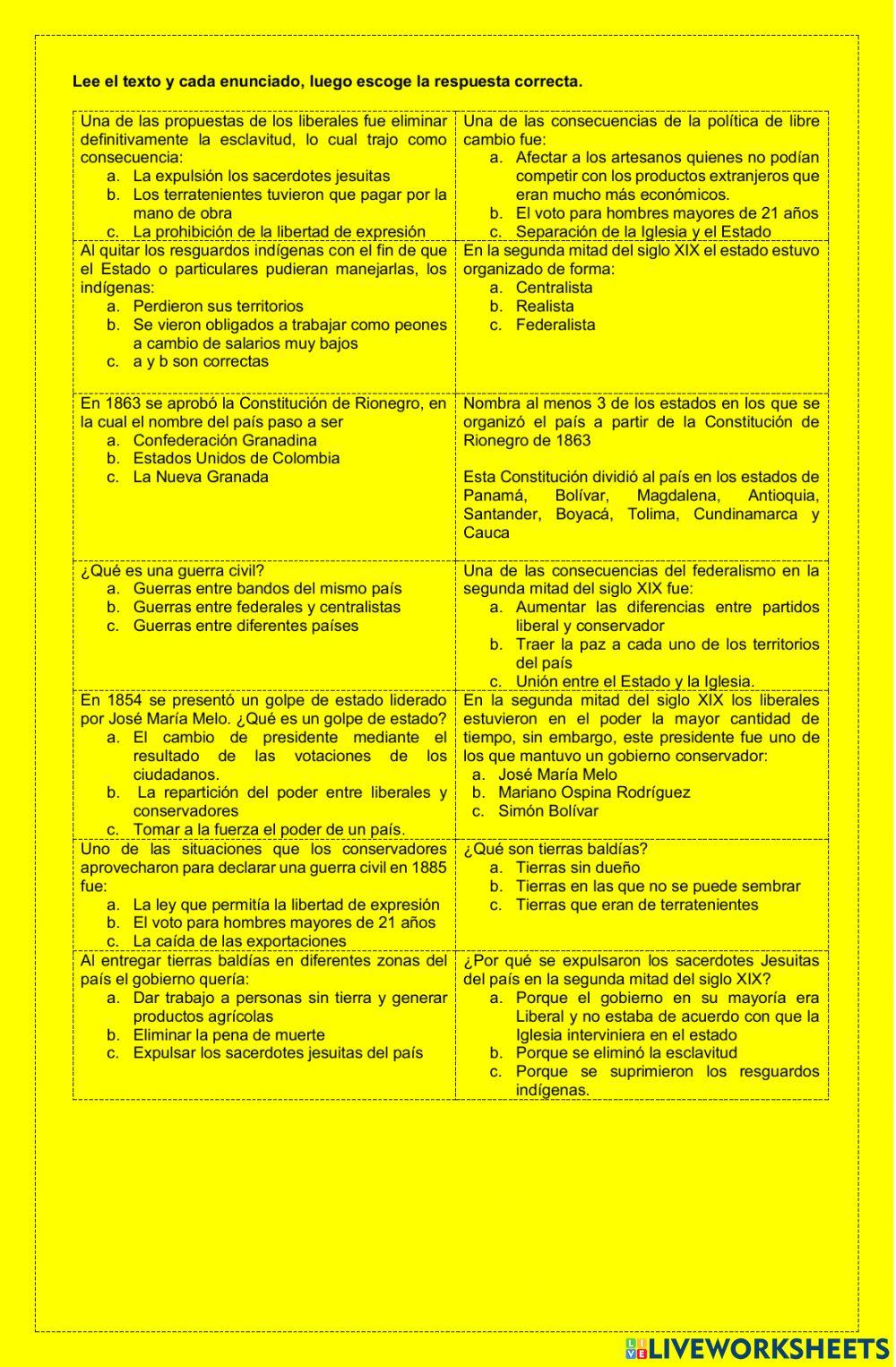 ¿Qué pasó en nuestro país en la segunda mitad del siglo XIX?