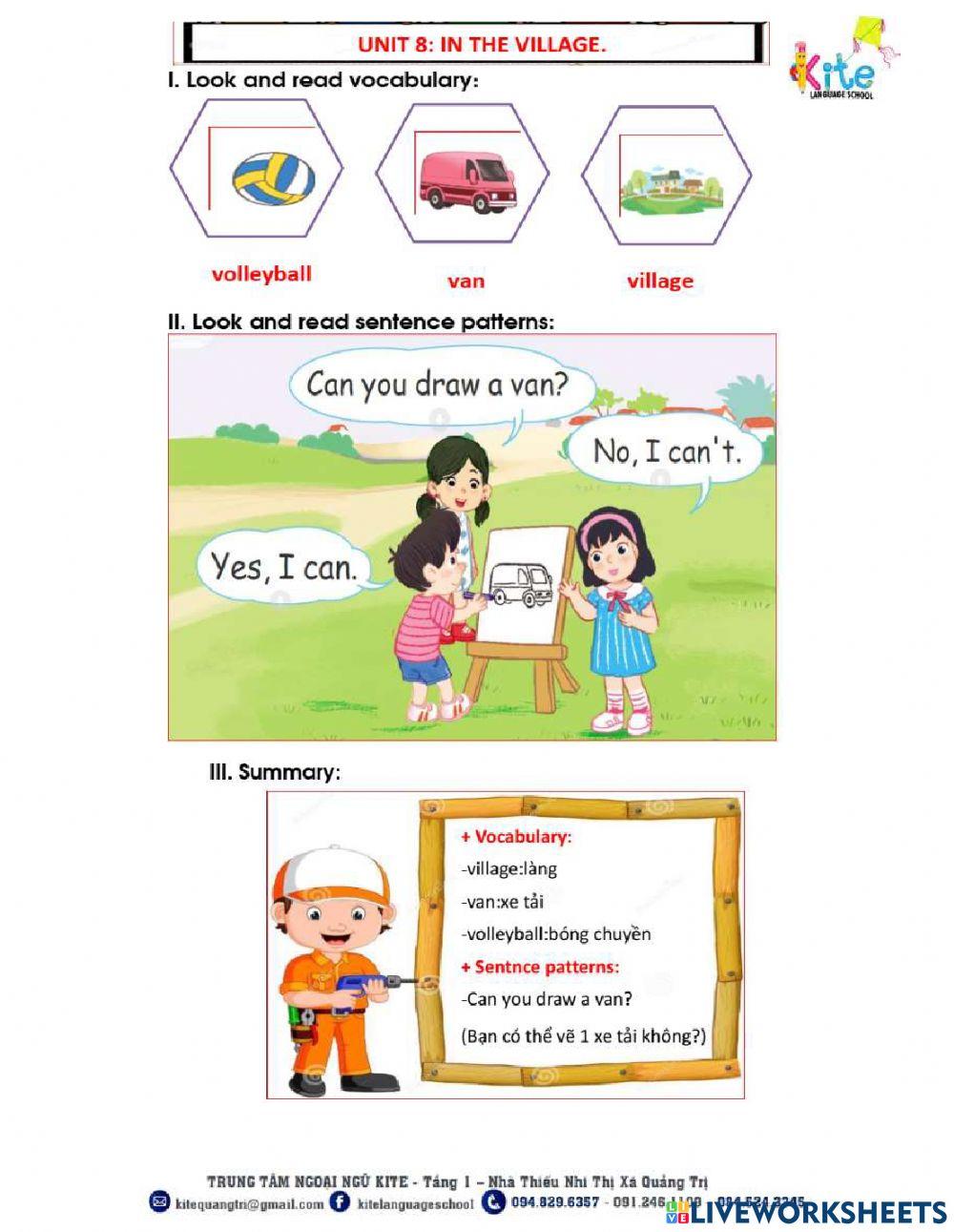 UNIT 8: IN THE VILLAGE -part 2