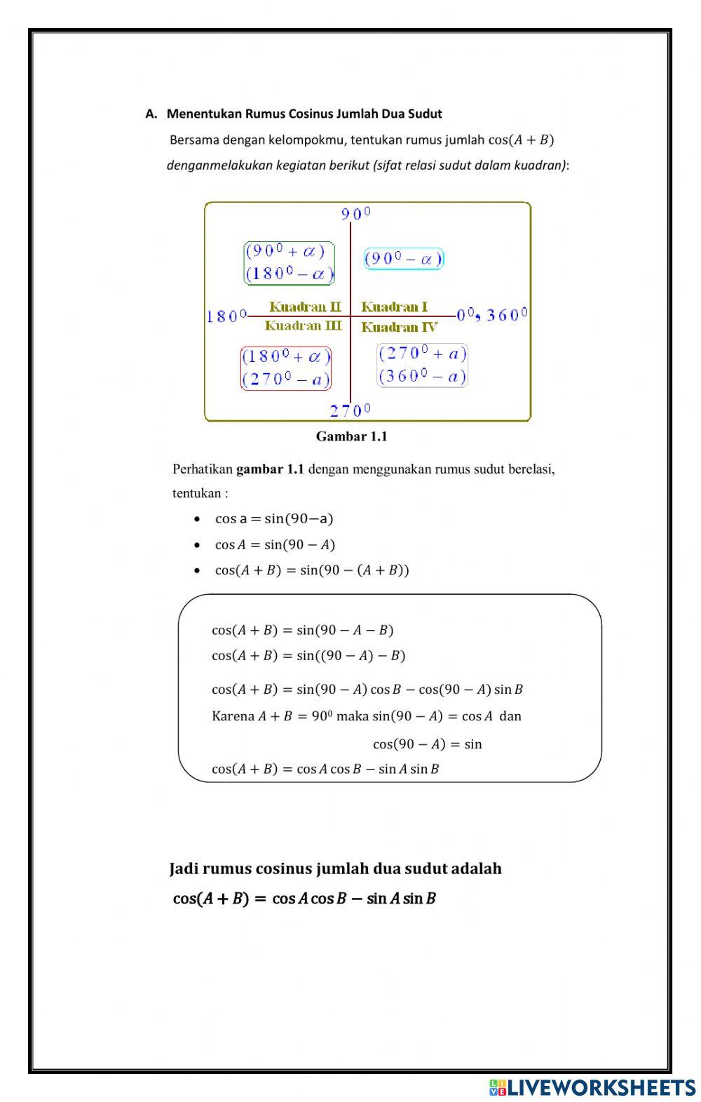 RUMUS COSINUS SMANSA SIMBA