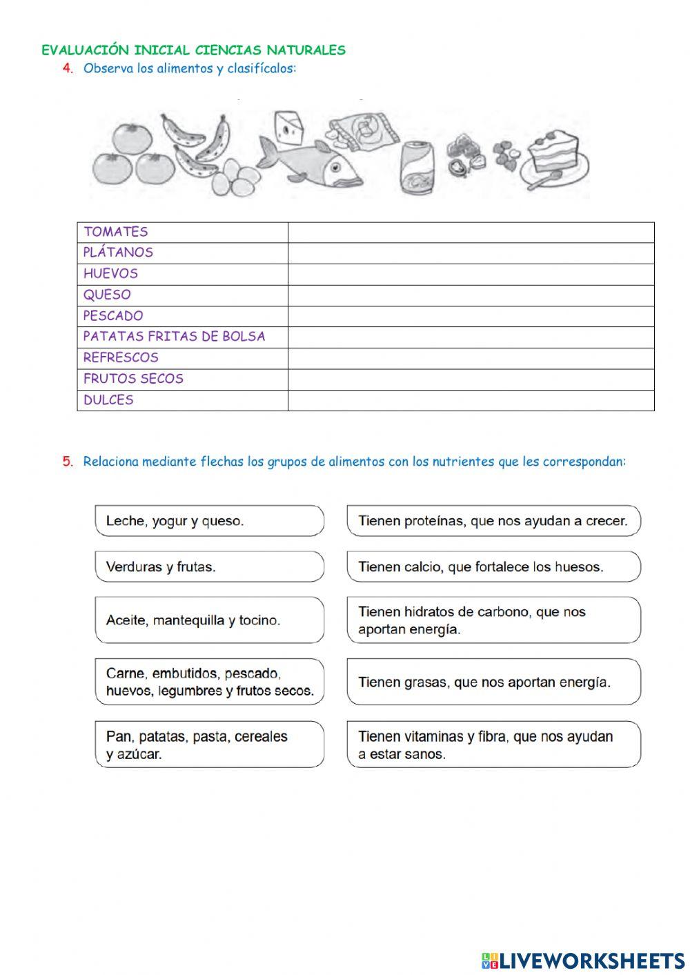 Naturales-evaluación inicial 3º