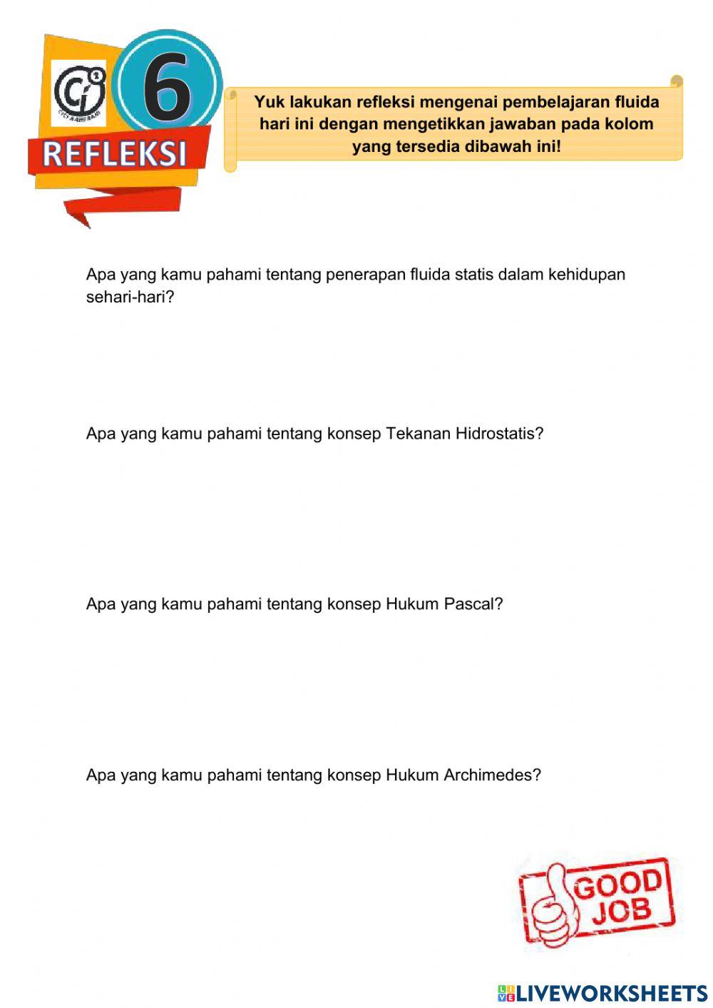 Lembar kerja siswa - fluida statis