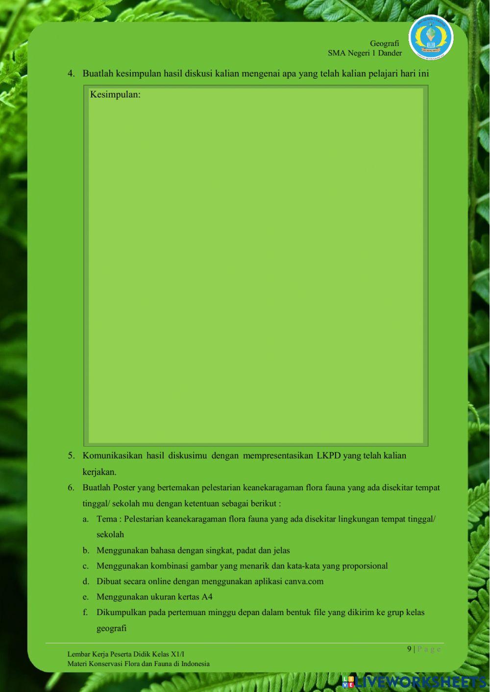 LKPD-2.Konservasi Flora dan Fauna di Indonesia