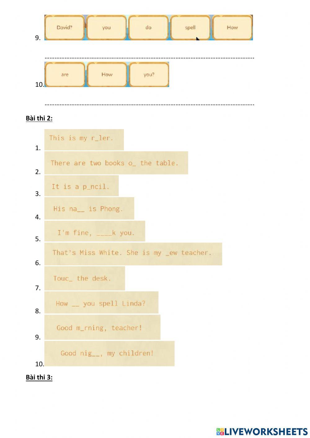 Ioe lớp 3  vòng 3