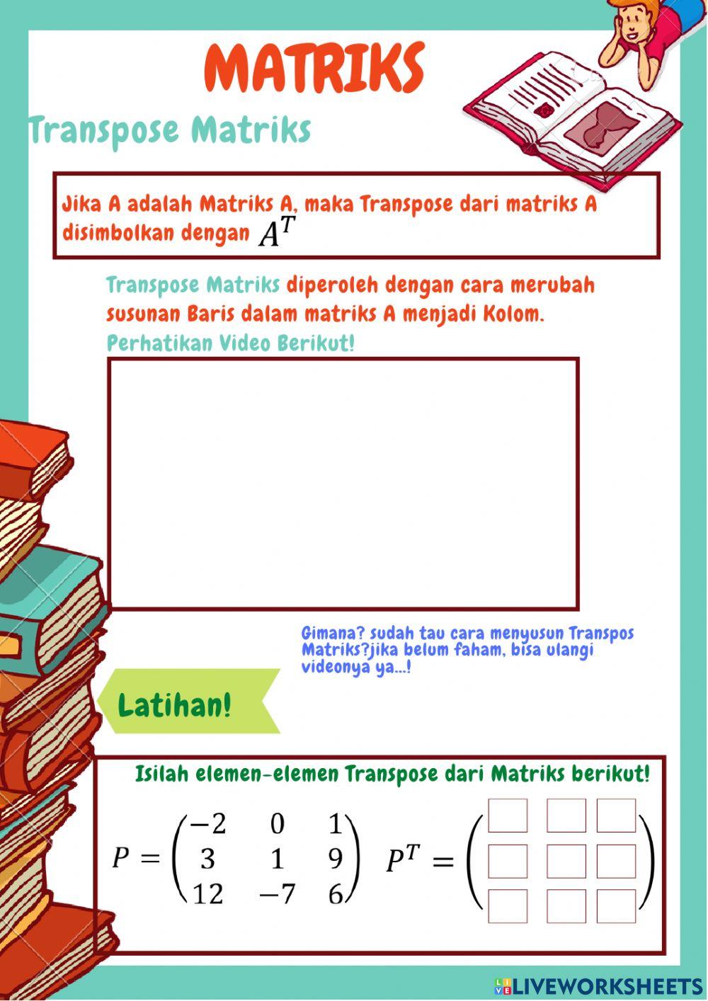 Transpose dan Kesamaan Matriks