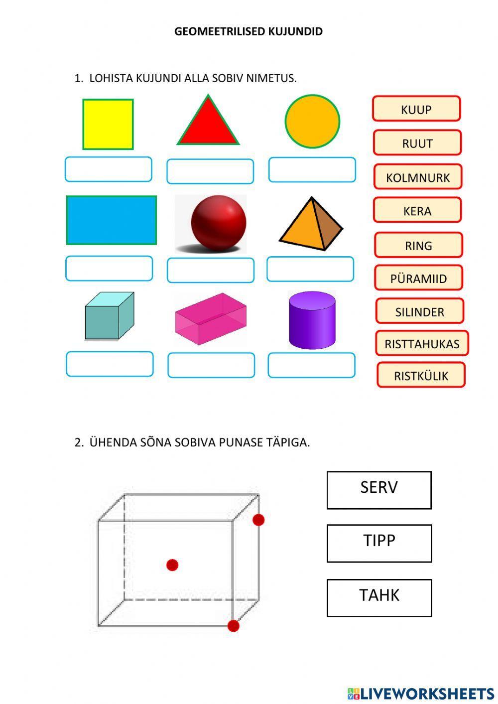 Geomeetrilised kujundid Geomeetrilised kujundid
