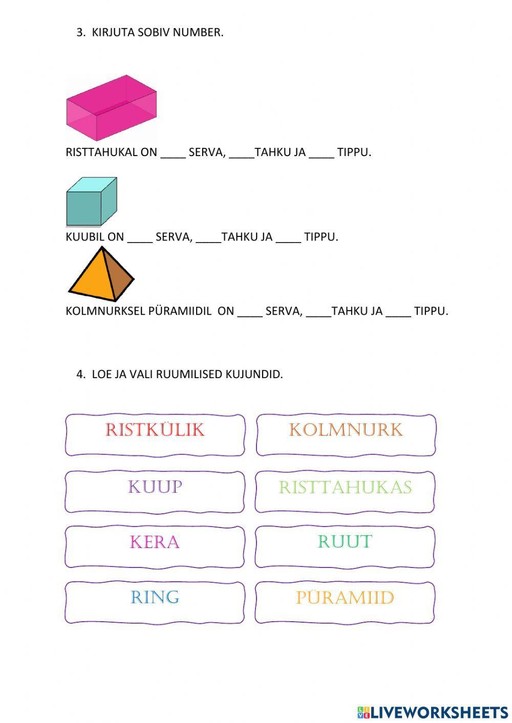 Geomeetrilised kujundid Geomeetrilised kujundid