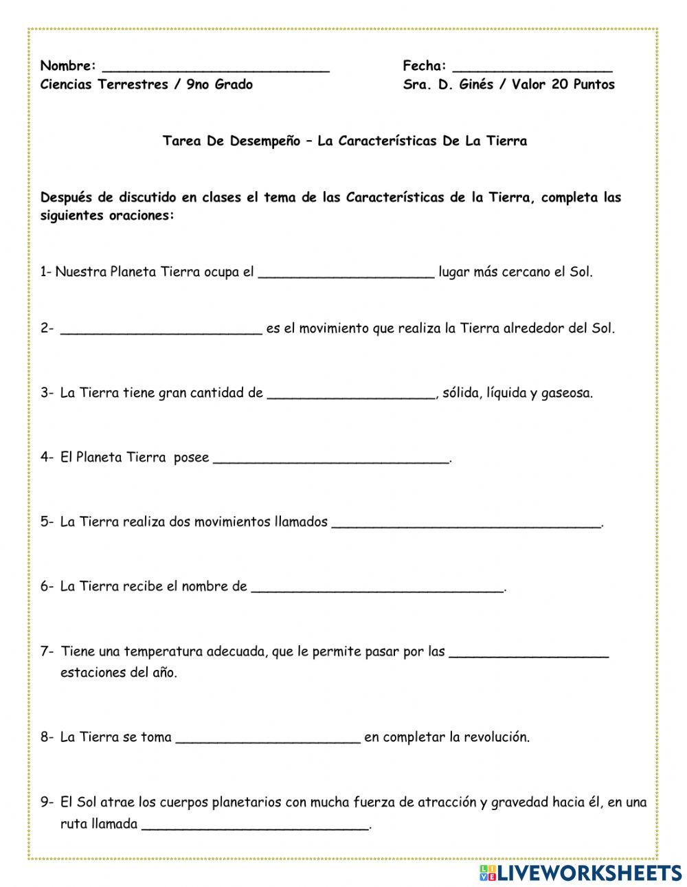 Las Características De La Tierra