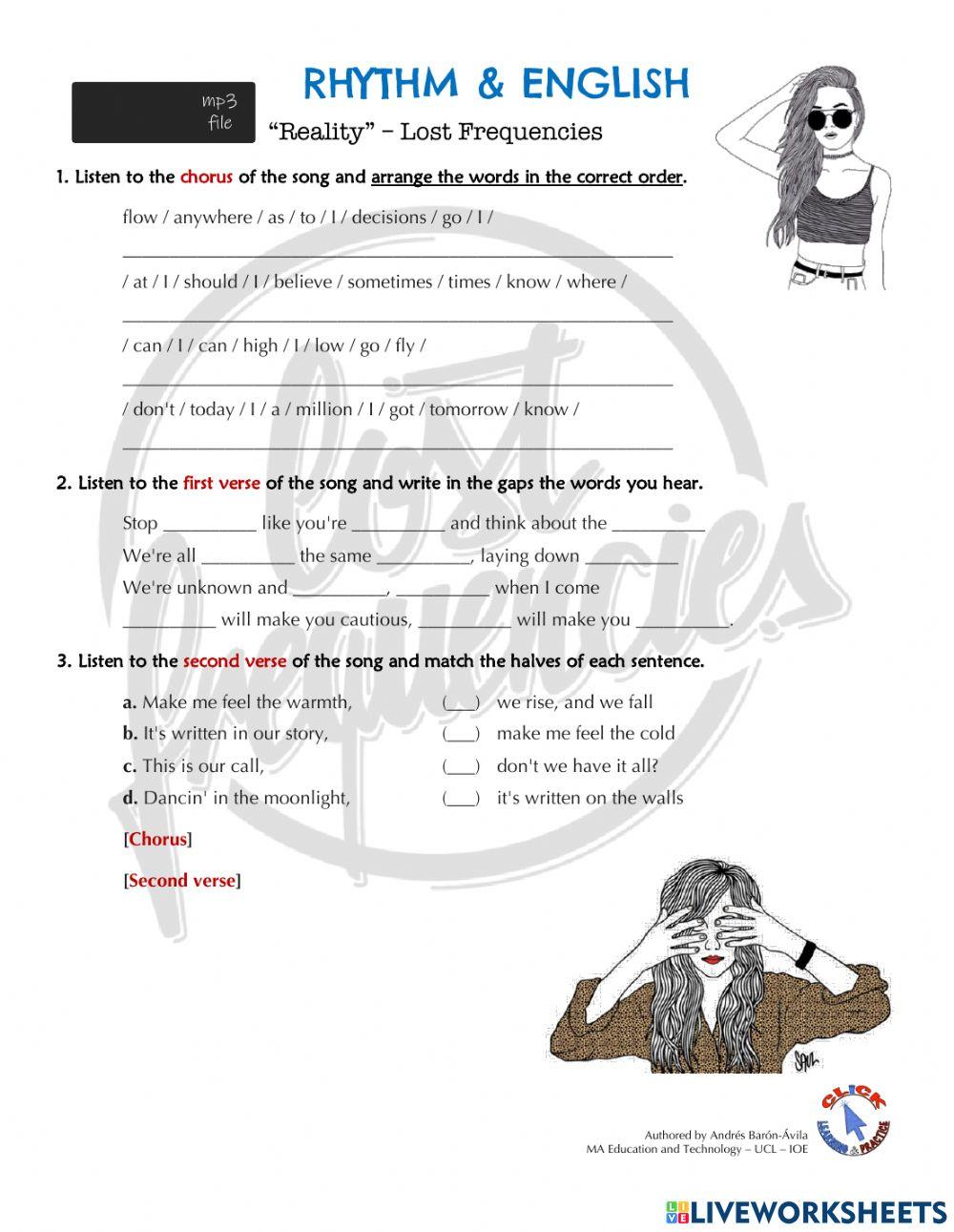 Song - Reality (by Lost Frequencies)