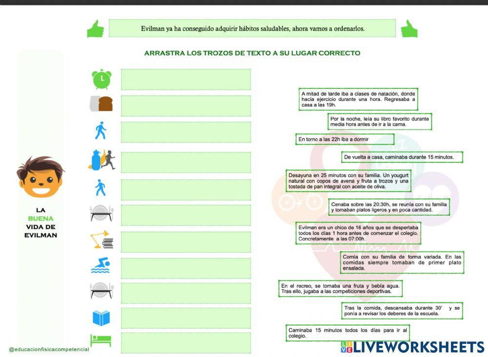 Evilman - Ordena sus hábitos saludables