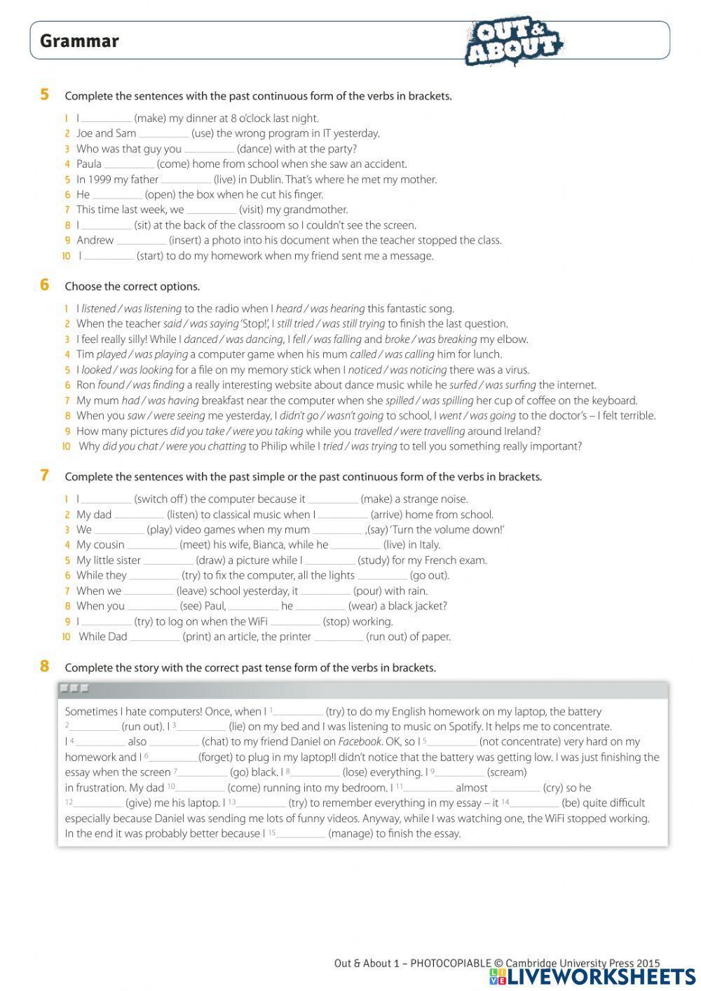 Past Simple and Past Continuous