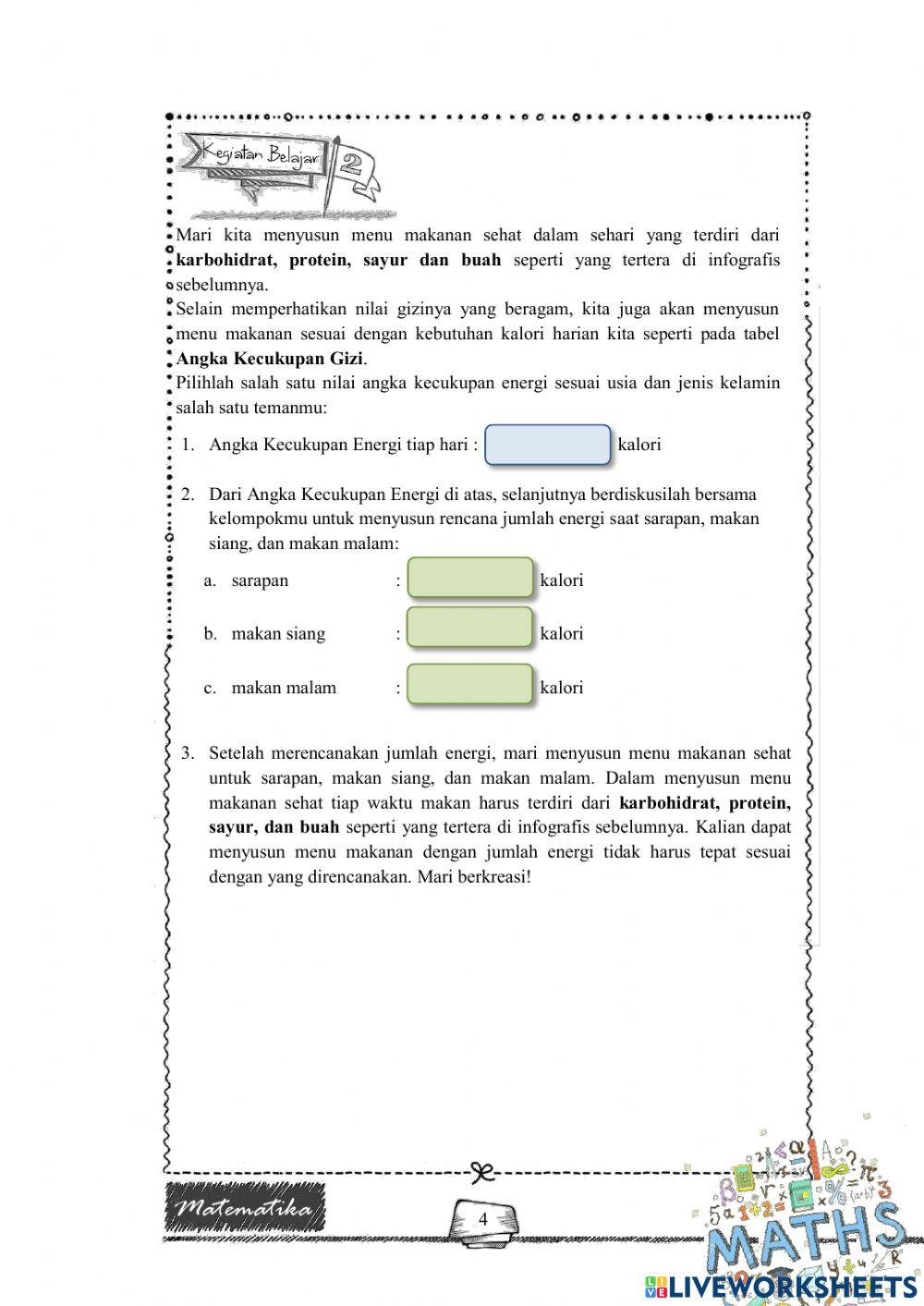 LKPD Bilangan Bilangan Bulat (AKG)