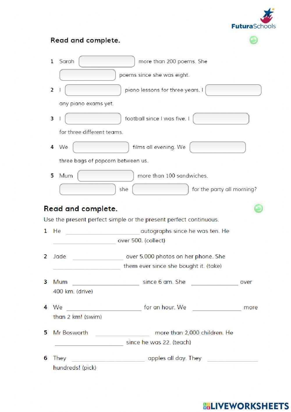 Present perfect simple vs present perfect continuous