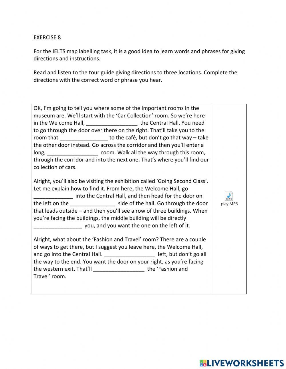 IE1, Unit 4, Listening, Exercise 8