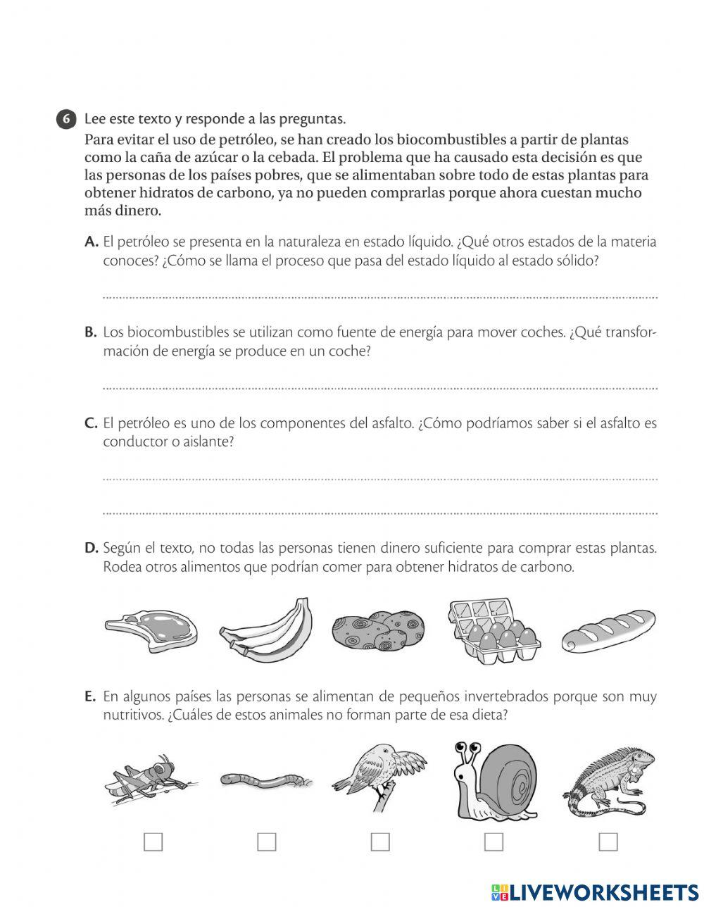 Evaluación final tercero-Evaluación inicial cuarto ciencias naturales