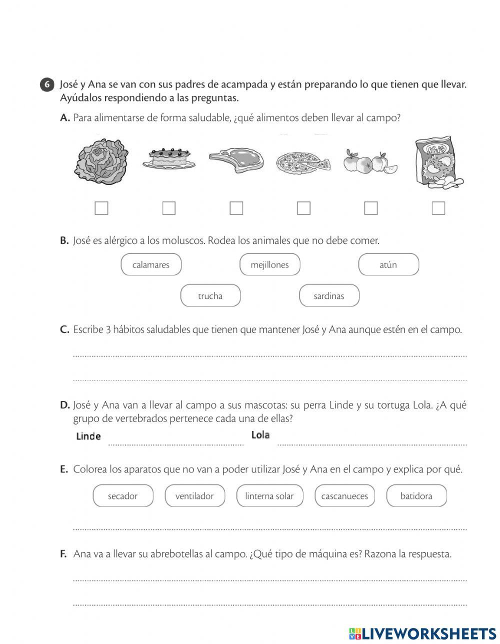 Evaluación final tercero-Evaluación inicial cuarto ciencias naturales