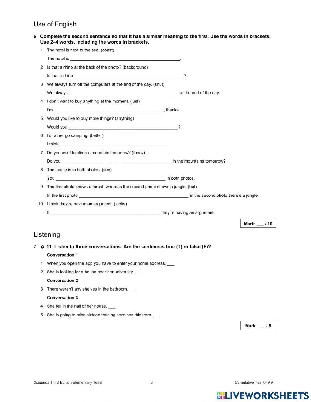 Revision EleMENTARY 6-9