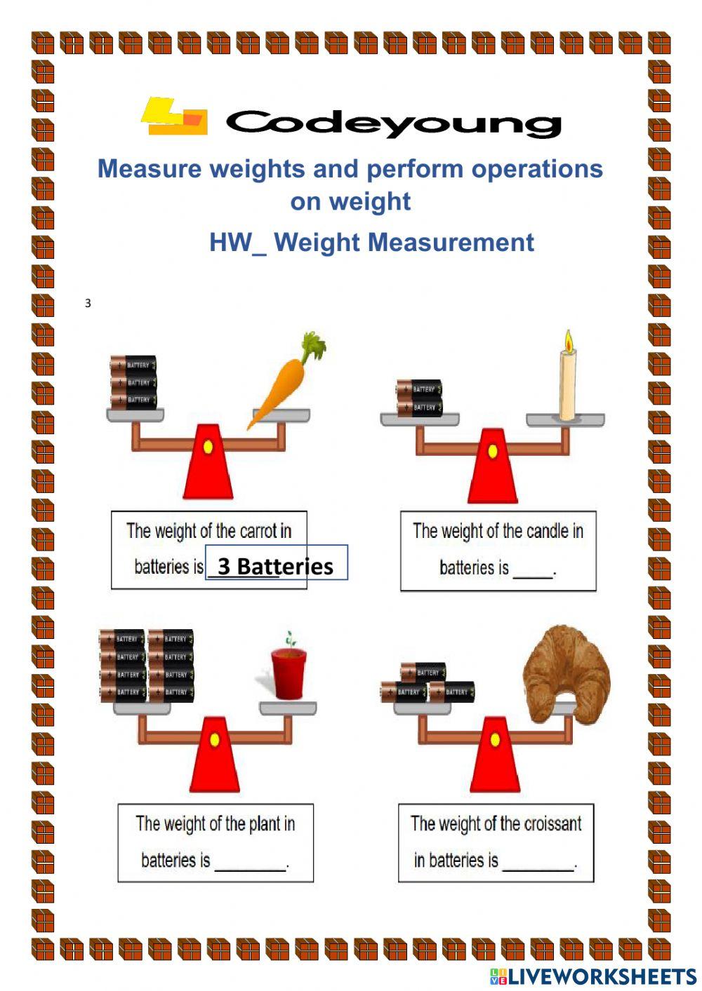 Measurement of weight