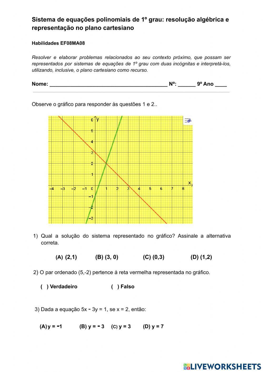 Sistemas de equações