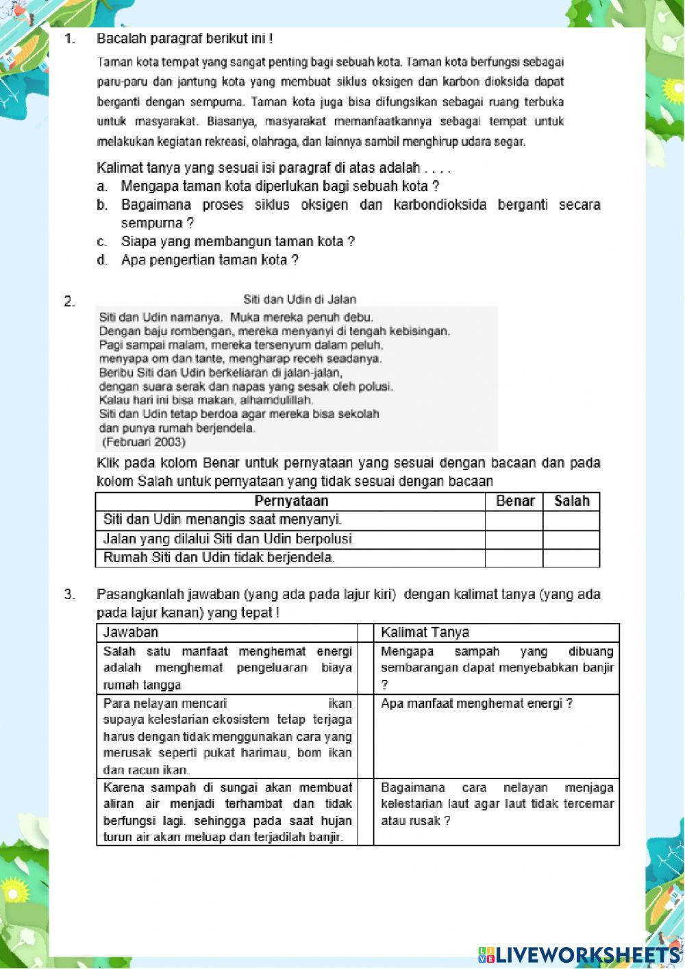 Evaluasi Tema 3 Subtema 3 PB 4