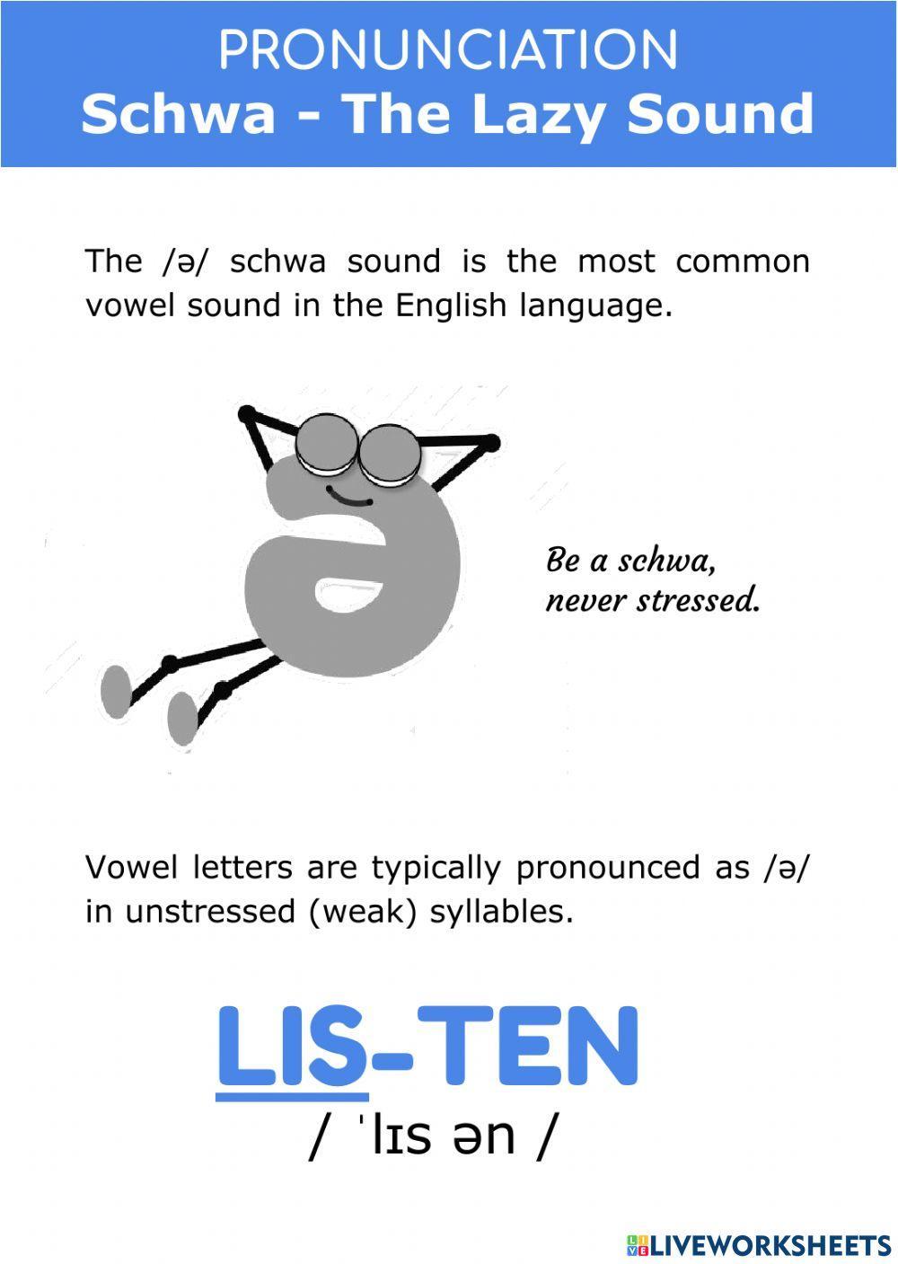 2140350 pronunciation schwa the lazy sound