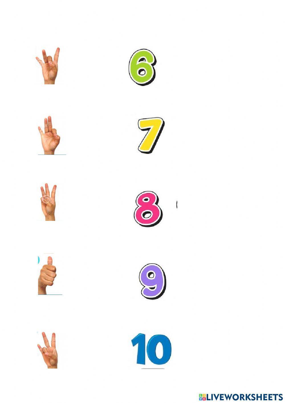 Números en Lengua de señas