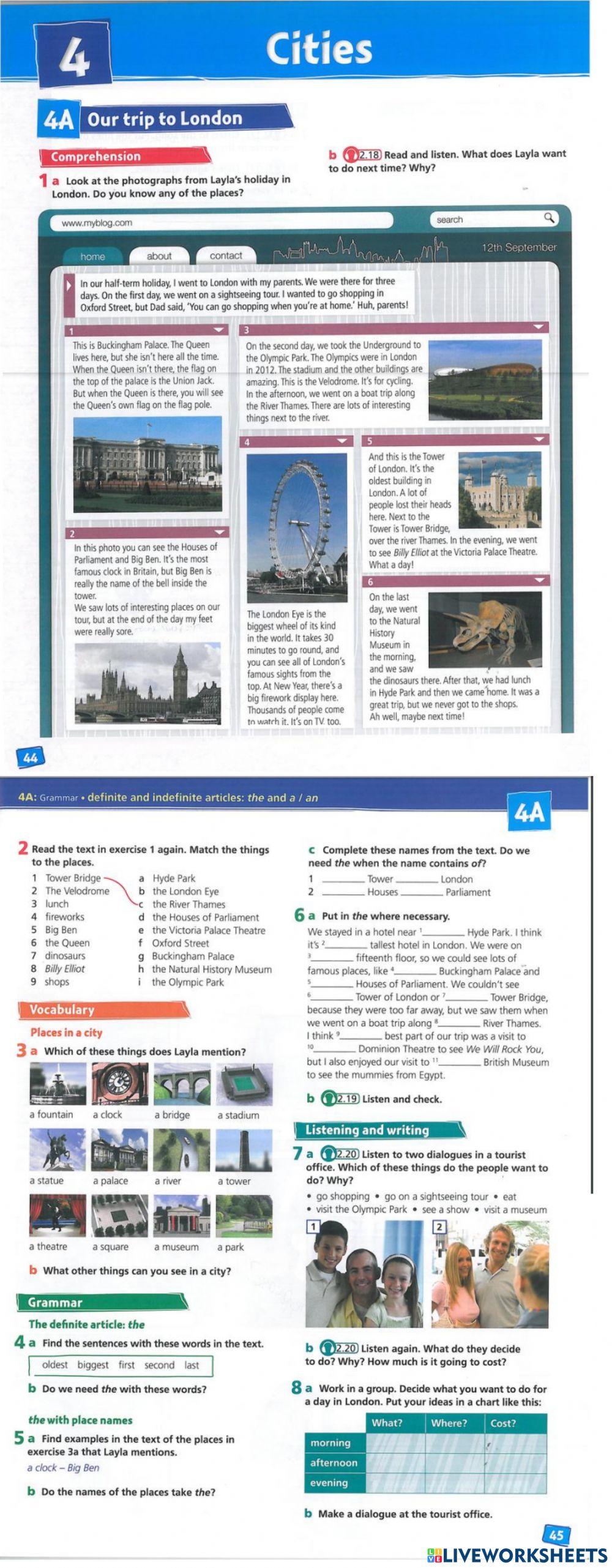 1. London (SB1) (UNIT 4)